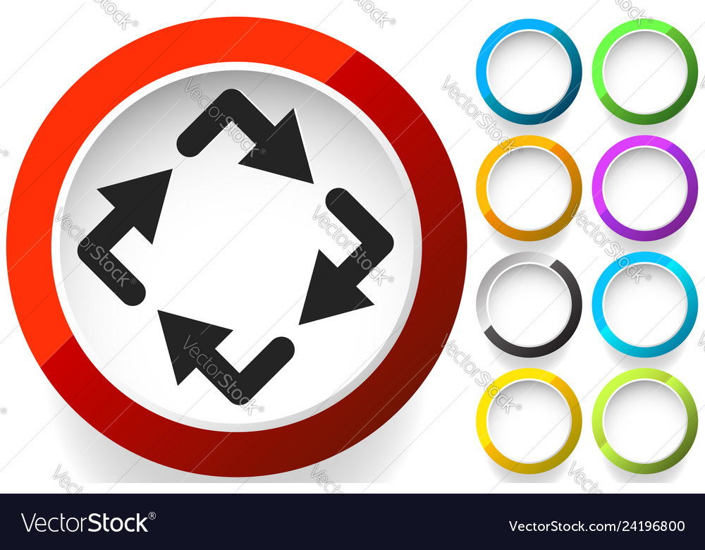 Circular arrows icon rotating clockwise vector image Circular arrows icon rotating clockwise