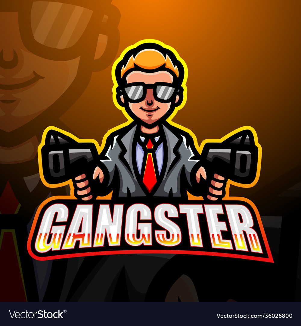 Gangster Gaming Mascot Logo Stock Vector by ©qasimgraphic1@gmail.com  643322354