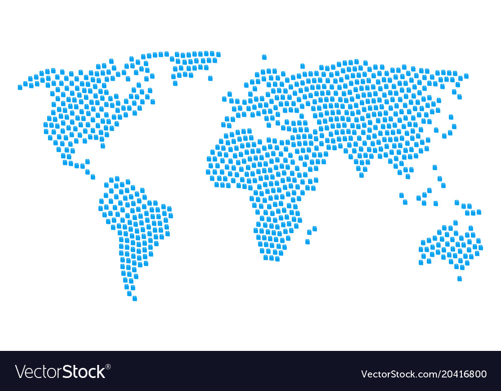 Global map pattern of toilet paper roll items