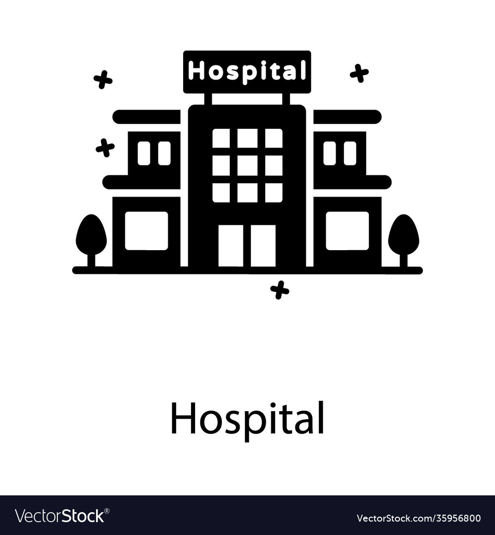 Hospital building Royalty Free Vector Image - VectorStock