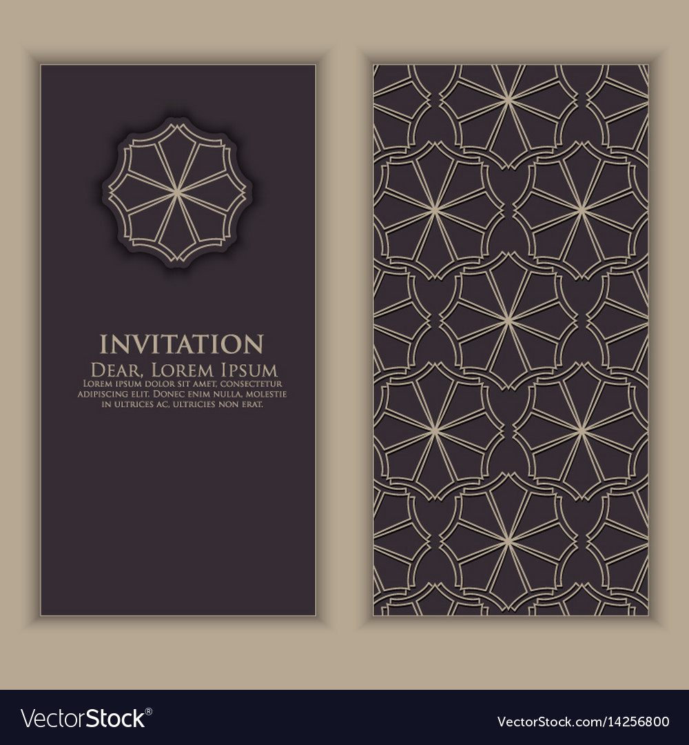 Invitation cards with ethnic