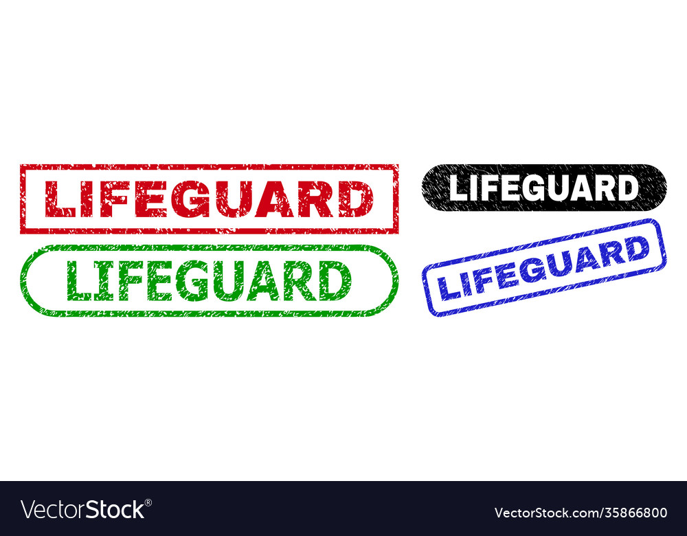 Lifeguard rectangle watermarks using grunged style