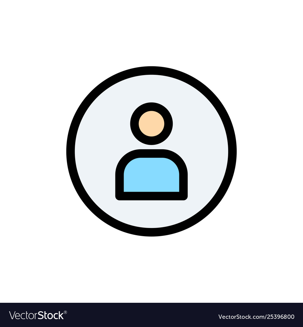 Man worker basic ui flat color icon banner vector image Man worker basic ui flat color icon banner