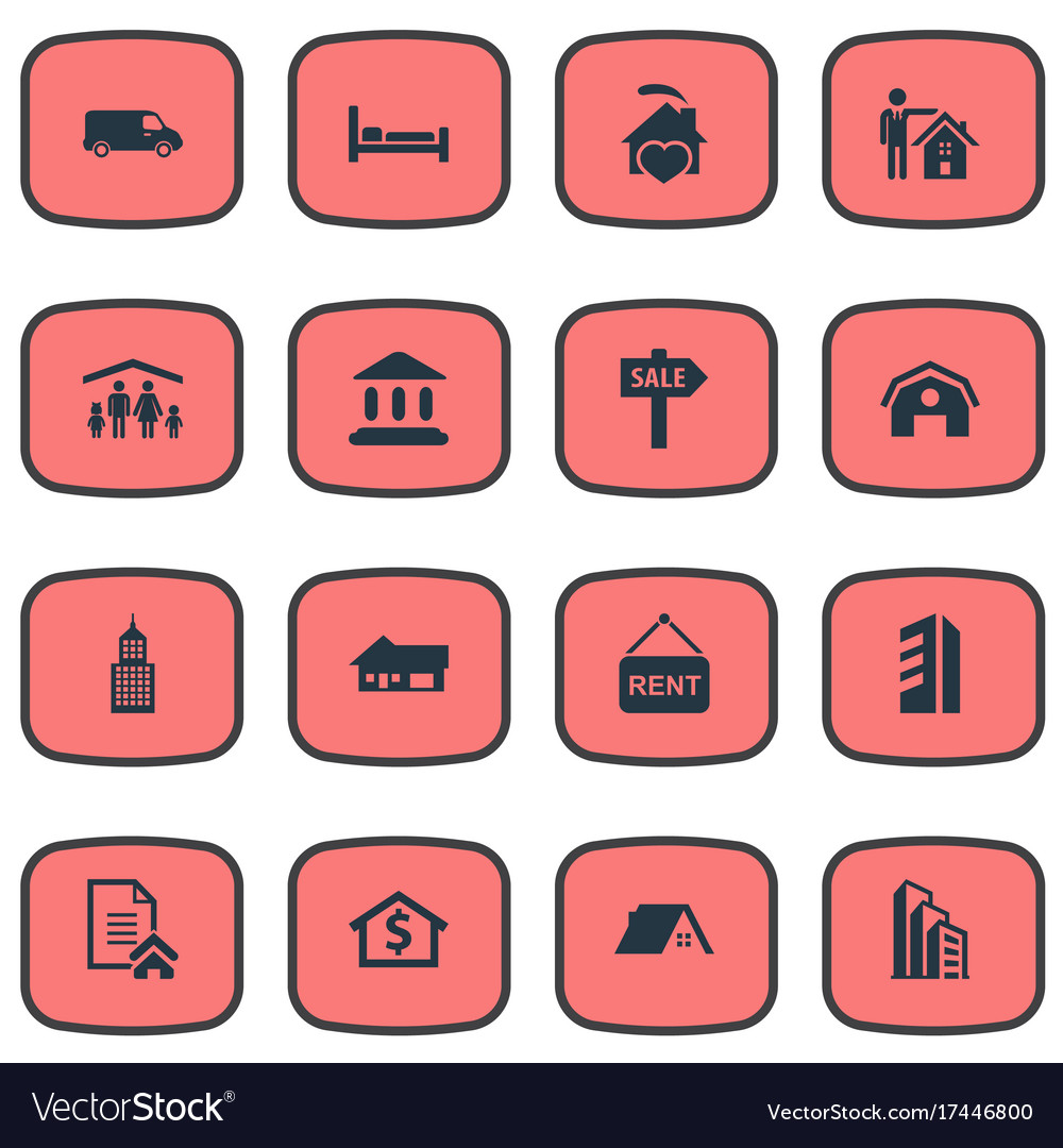 Set of simple real icons