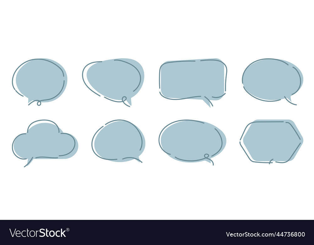 Set of speech bubbles dialog box icon Vector Image Set of speech bubbles dialog box icon