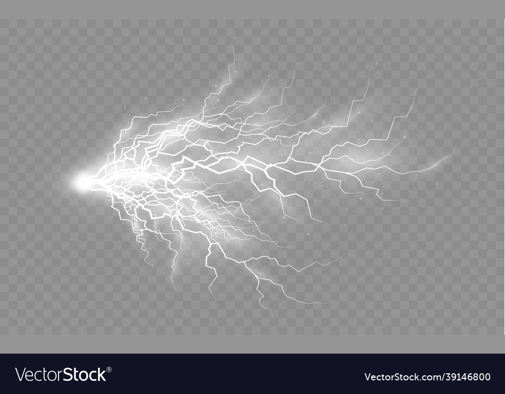 Set of zippers thunderstorm and effect lightning vector image Set of zippers thunderstorm and effect lightning