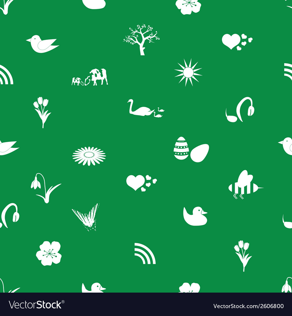 Spring icons pattern eps10