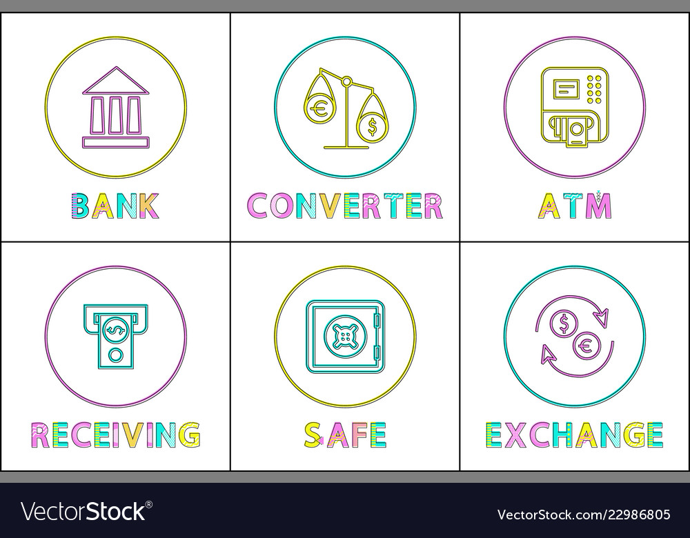 Bank And Fund Safe Converter Scales And Currency Vector Image