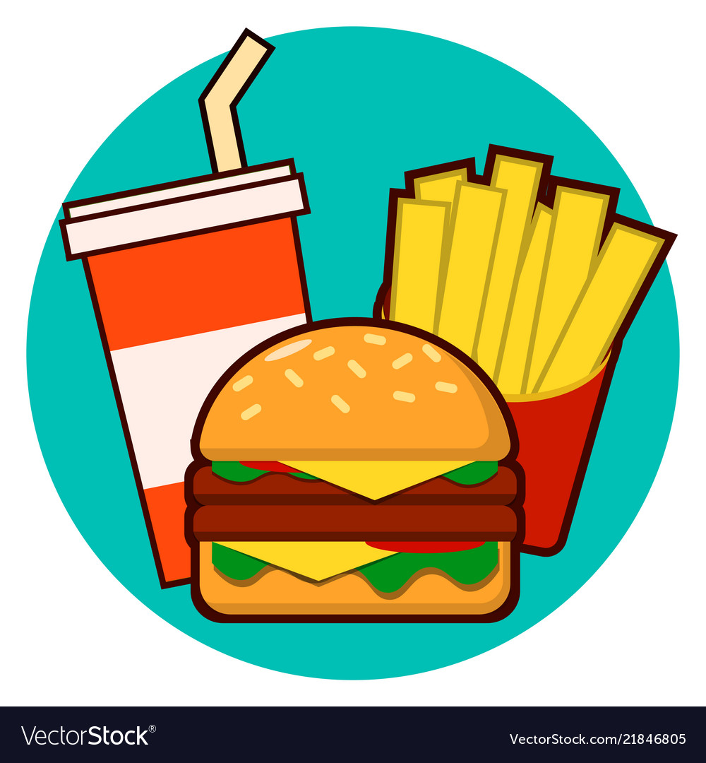 animated burger and fries