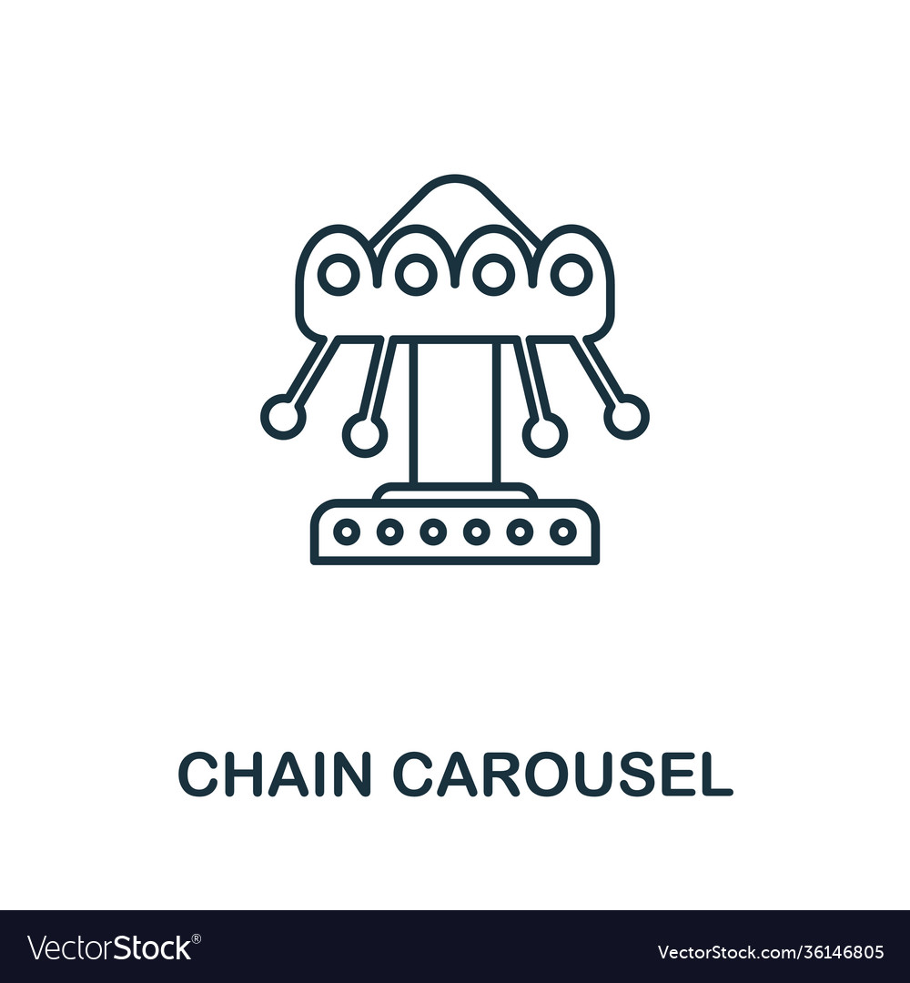 Chain carousel icon simple element from amusement