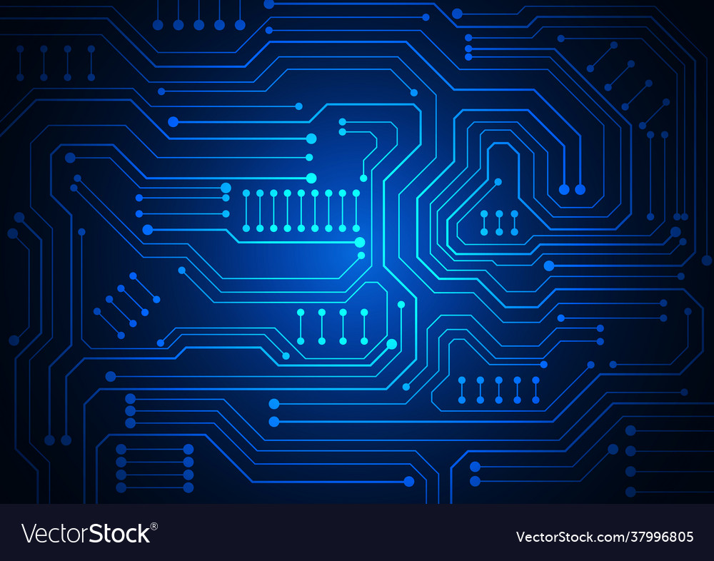 Circuit technology background with hi-tech vector image Circuit technology background with hi-tech