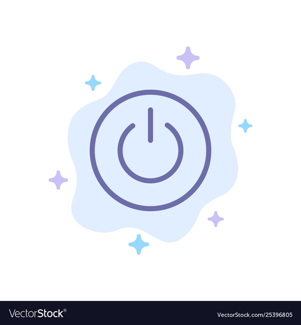 Interface on power ui user blue icon abstract vector image Interface on power ui user blue icon abstract