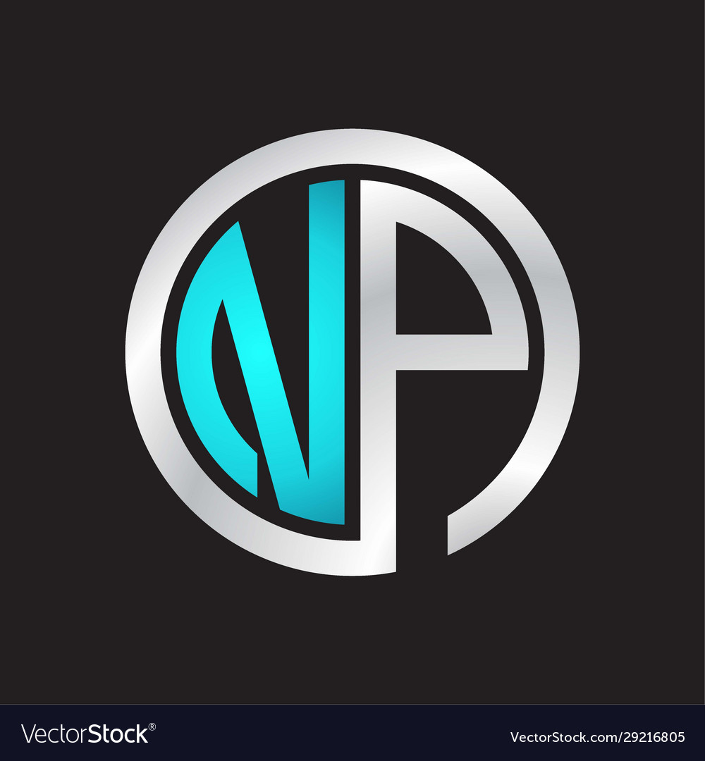 Np initial logo linked circle monogram