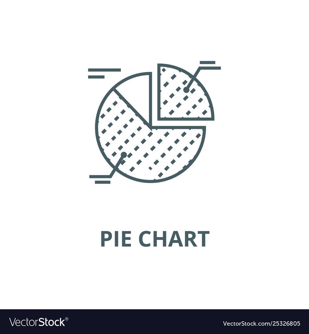Pie chart line icon linear concept vector image Pie chart line icon linear concept