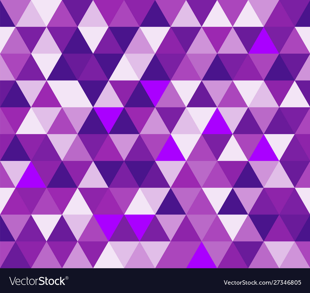 Purple triangular seamless pattern geometric vector image Purple triangular seamless pattern geometric