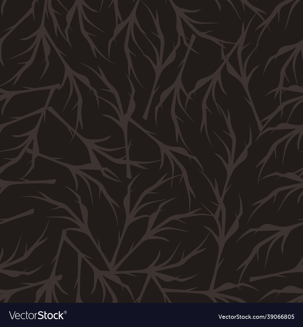 Seamless dark pattern with dry branches and twigs vector image Seamless dark pattern with dry branches and twigs