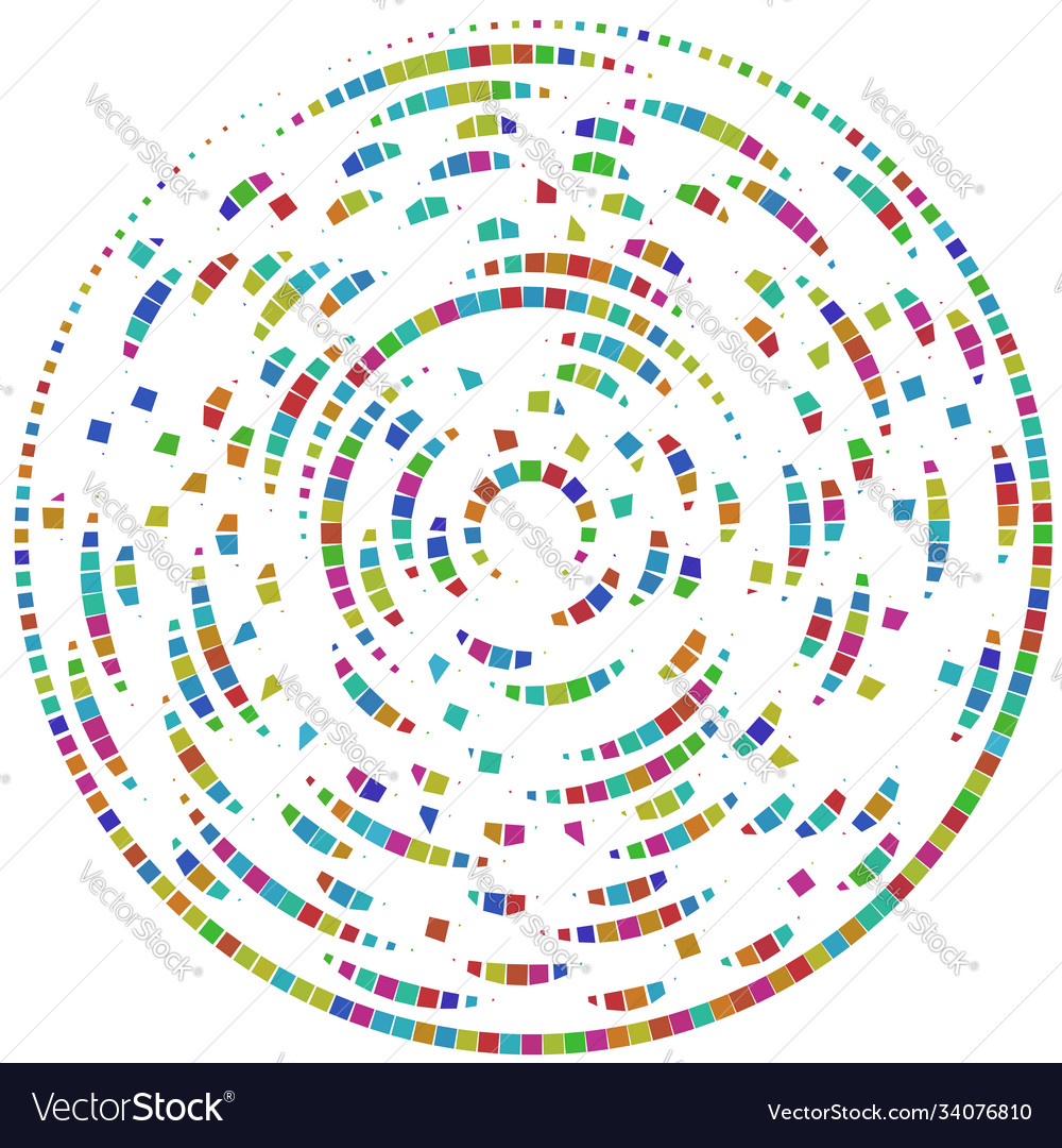 Abstract circular radial design element geometric