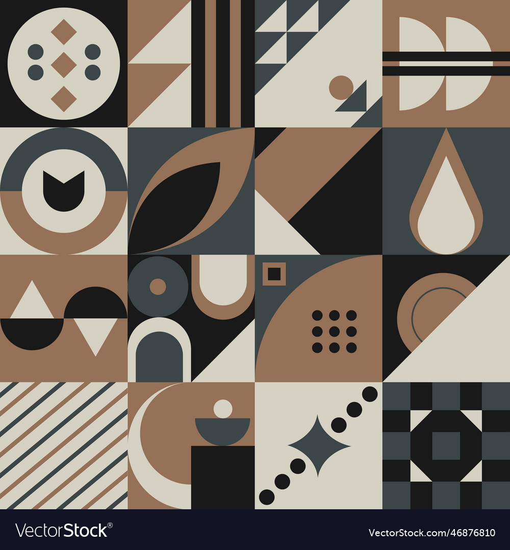 Abstract geometric pattern design in retro style