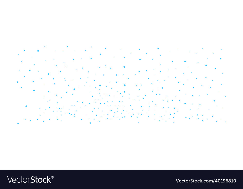 Blue dot pattern falling snow winter background