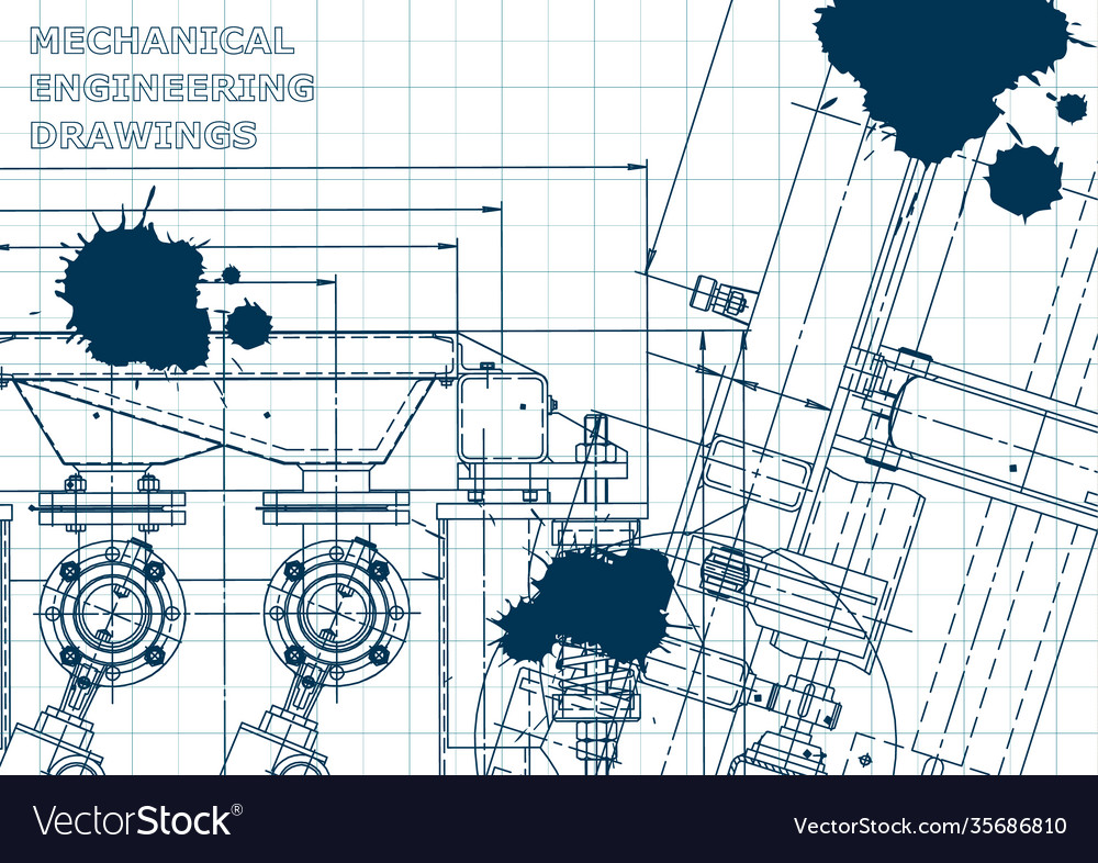 Blueprint scheme plan sketch Royalty Free Vector Image