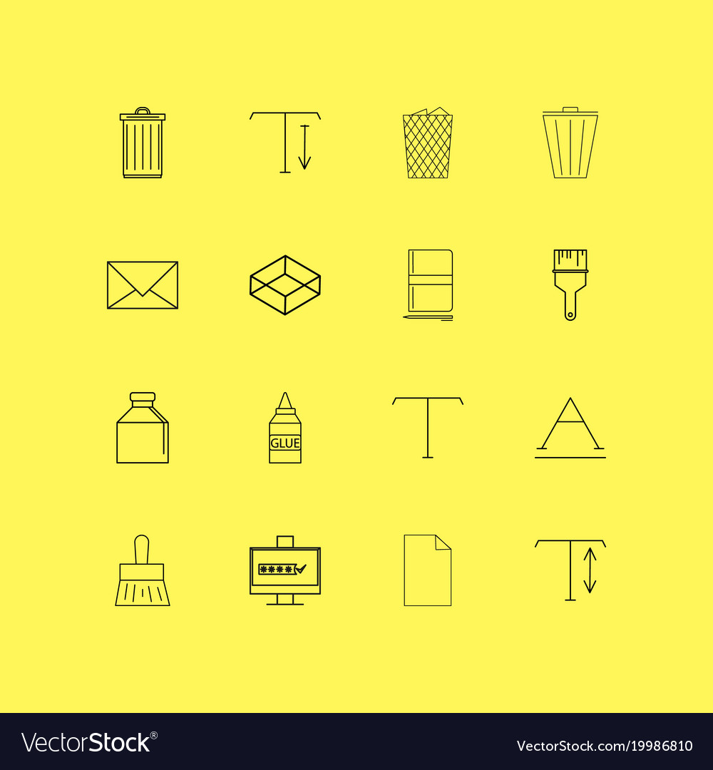 Design-Elemente lineare Ikone Set einfache Umriss