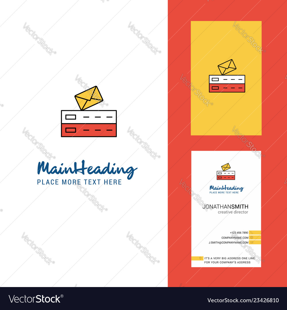 Email creative logo and business card vertical