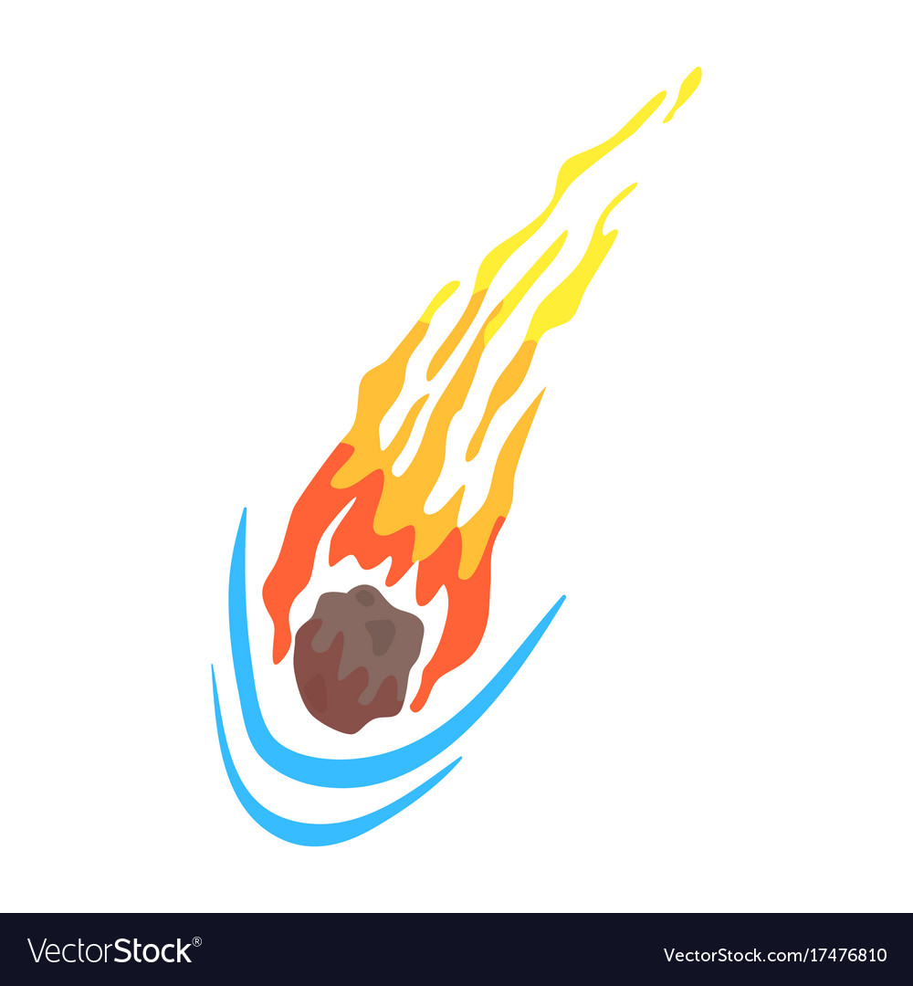 Falling Meteor in Space