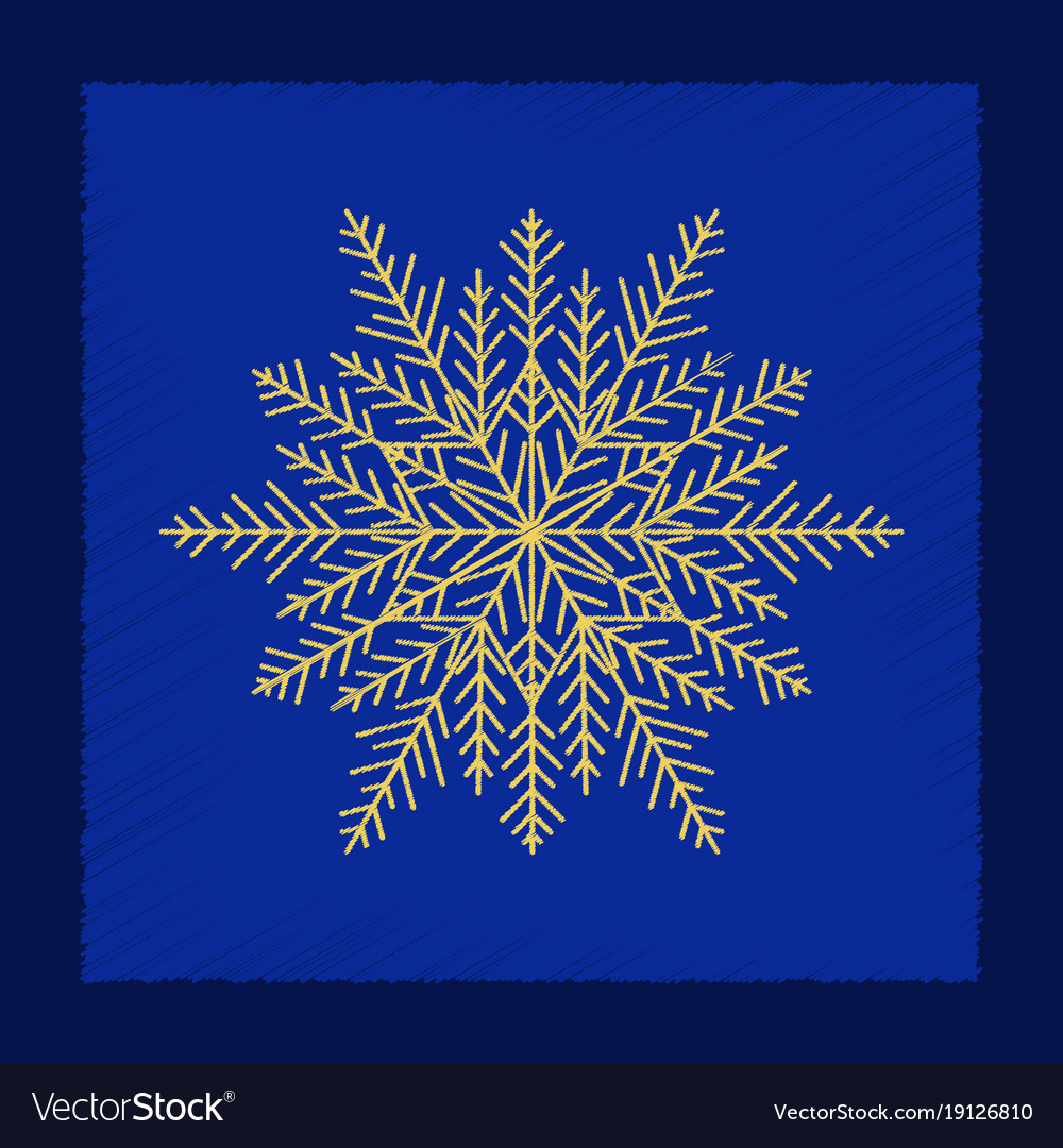 Flat shading style icon snowflake
