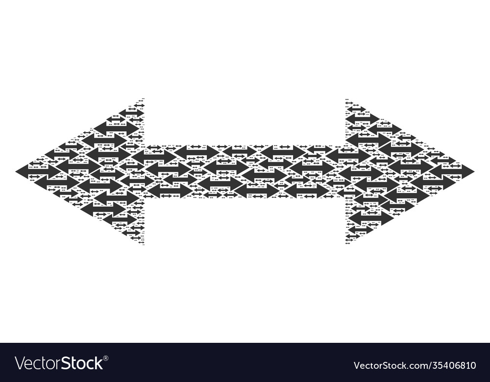 Horizontal flip recursive collage itself items vector image Horizontal flip recursive collage itself items
