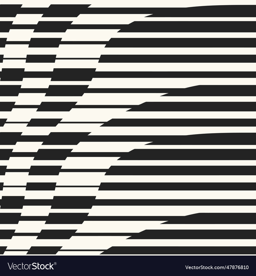 Monochrome variegated broken striped pattern vector image Monochrome variegated broken striped pattern