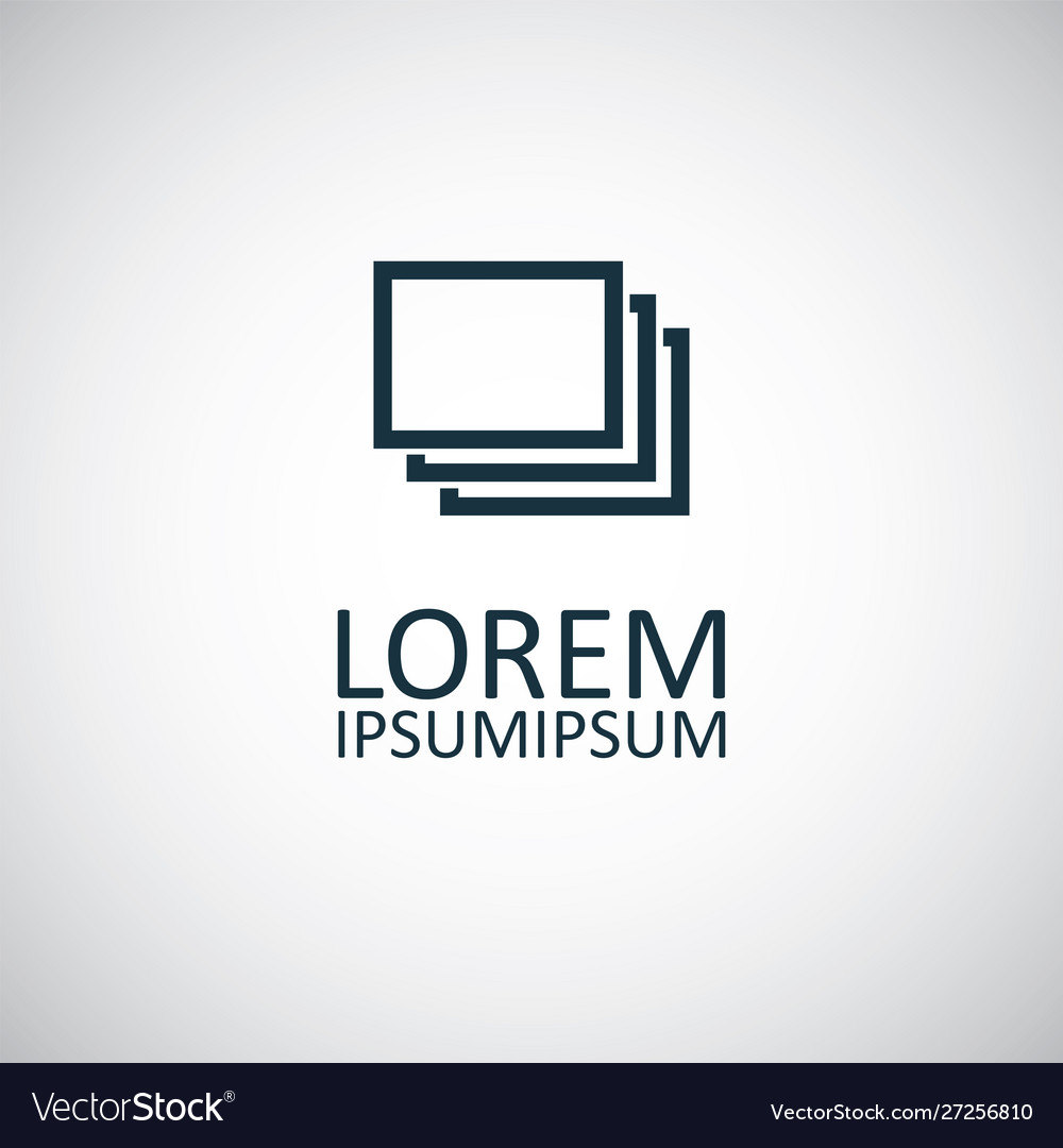Photo list icon for web and ui on white background