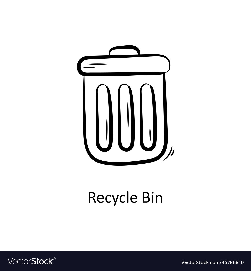 Recycle bin outline icon design proj