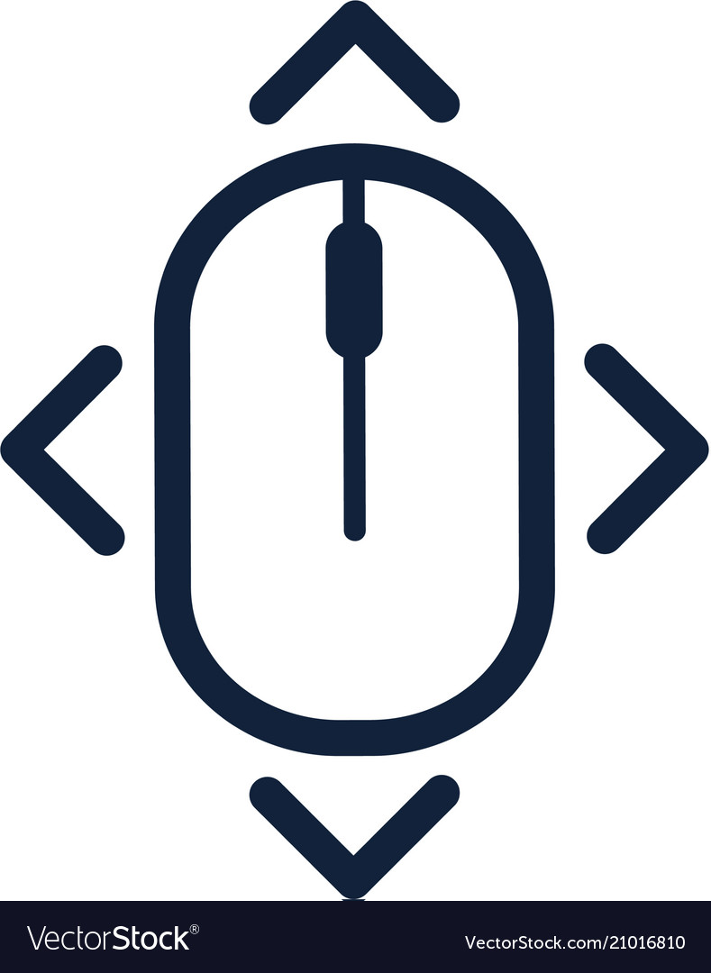 Scroll down up computer mouse icon symbol flat Vector Image Scroll down up computer mouse icon symbol flat