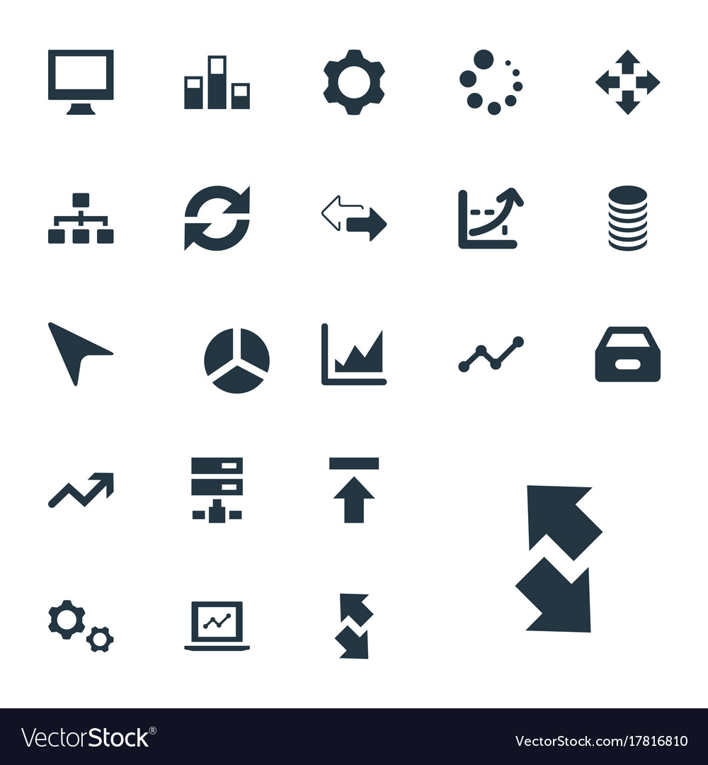 Set of simple data icons