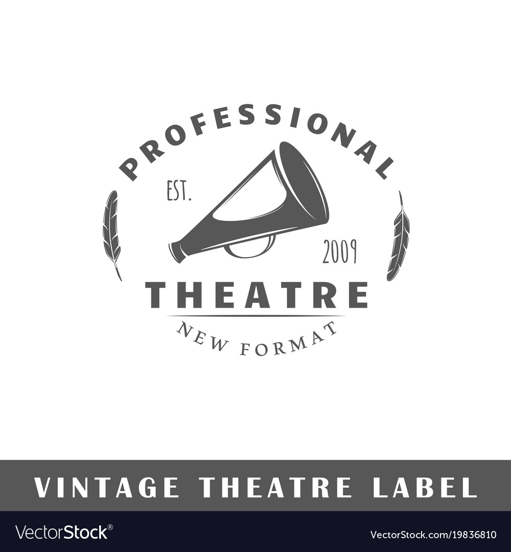 Theatre label Royalty Free Vector Image - VectorStock