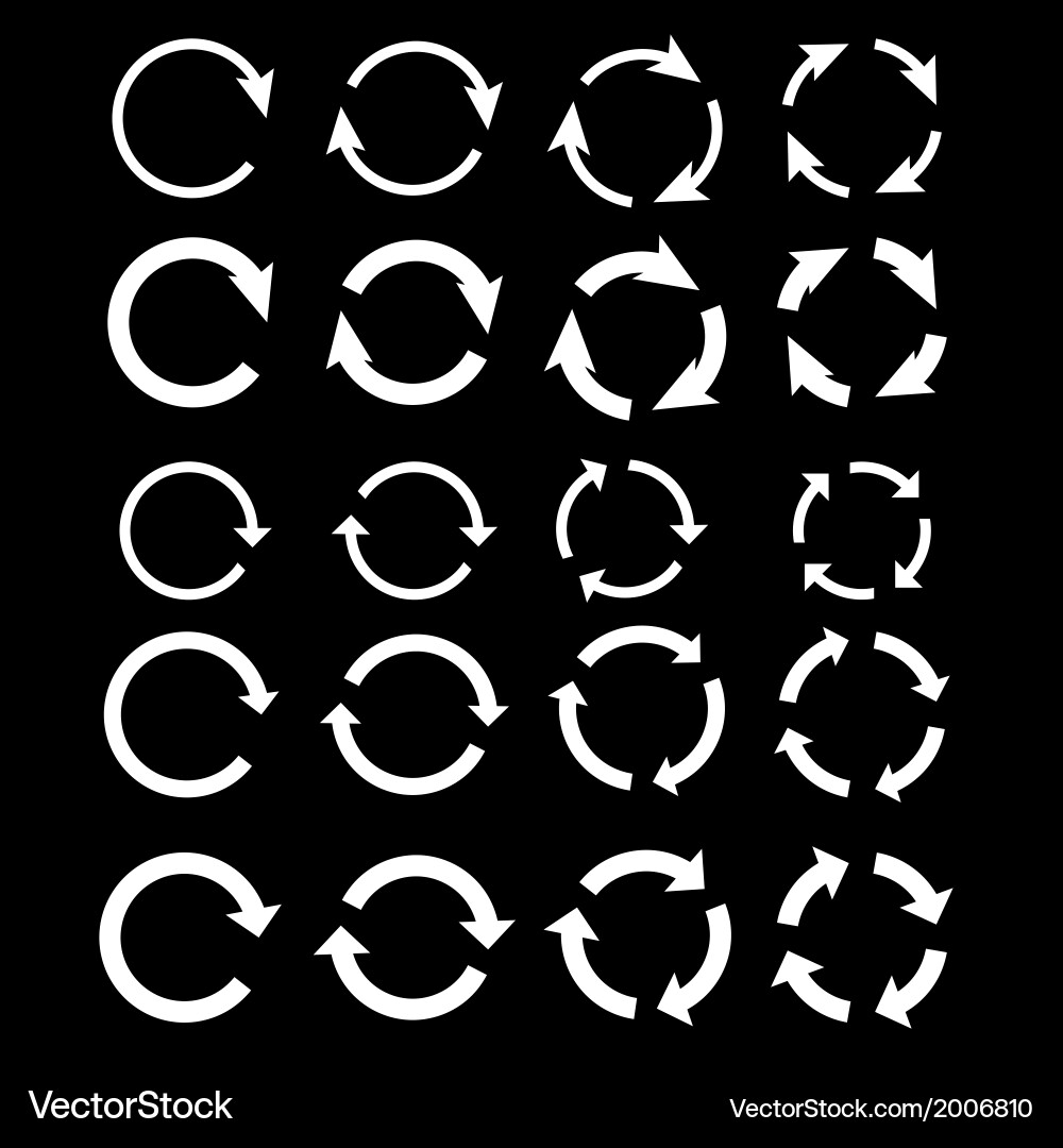White arrows Royalty Free Vector Image - VectorStock