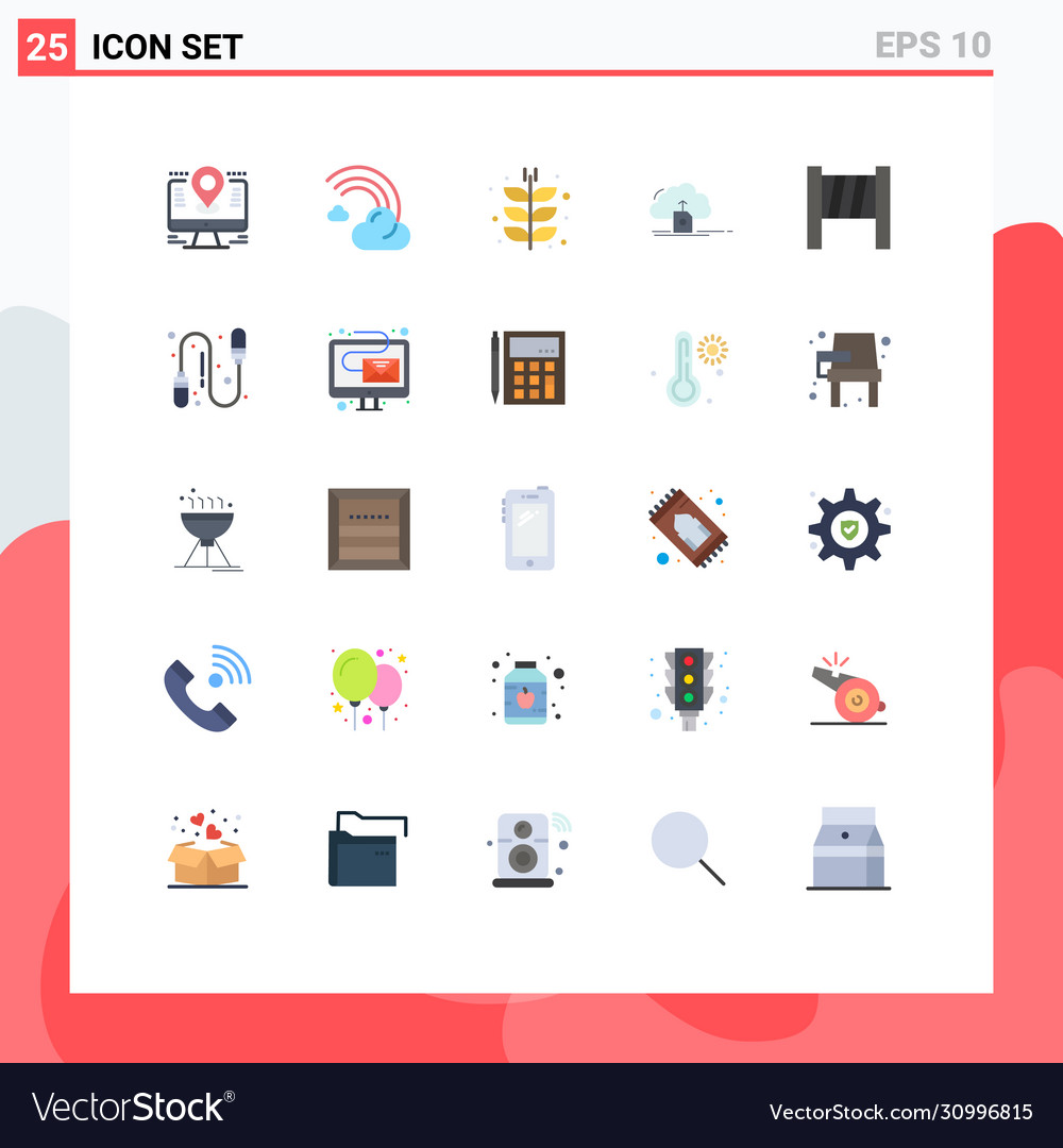 25 universal flat colors set for web and mobile