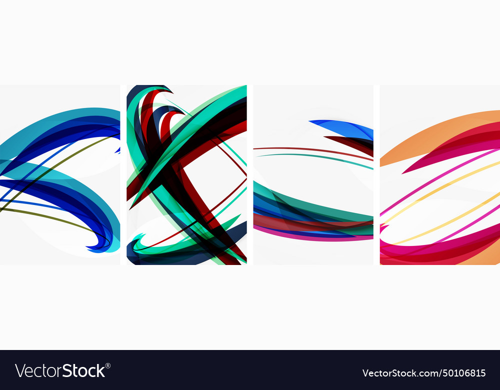 Abstract colorful wave posters for wallpaper Vector Image