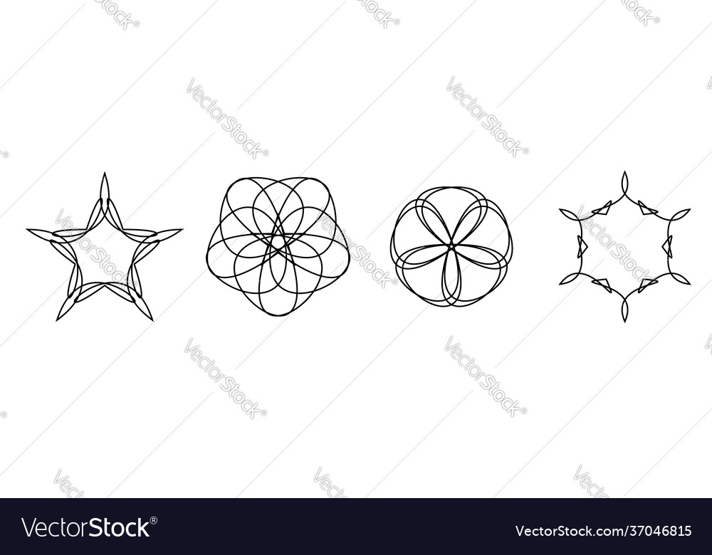 Abstract motif mandala shape design element vector image Abstract motif mandala shape design element