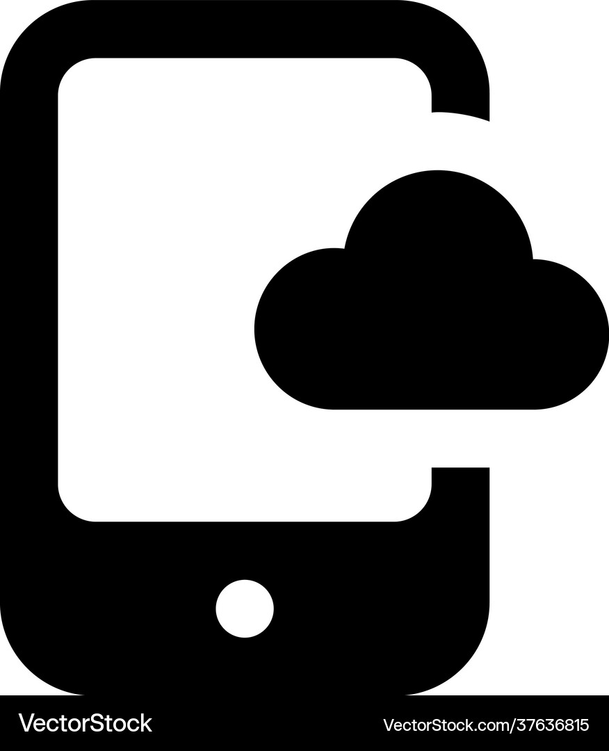 Cloud mobile Royalty Free Vector Image - VectorStock