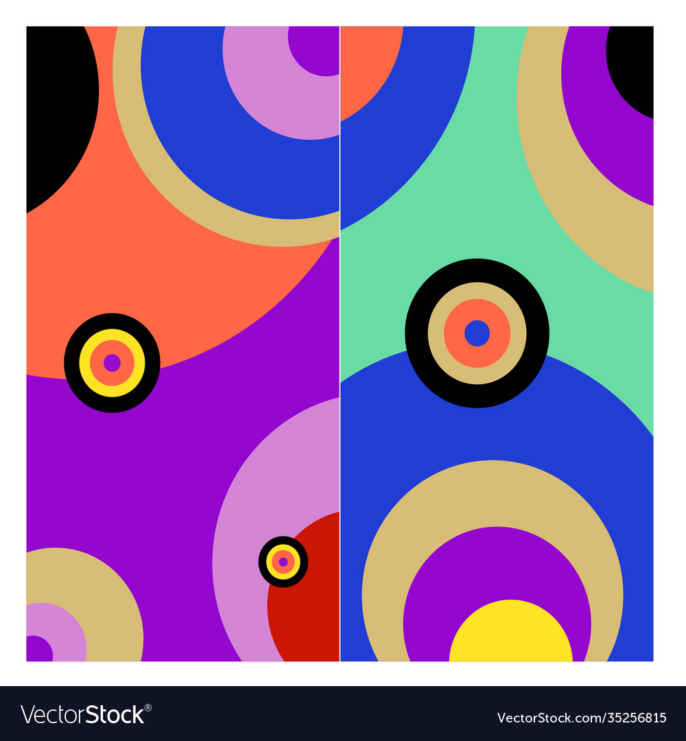 Colorful geometric and curve background pattern
