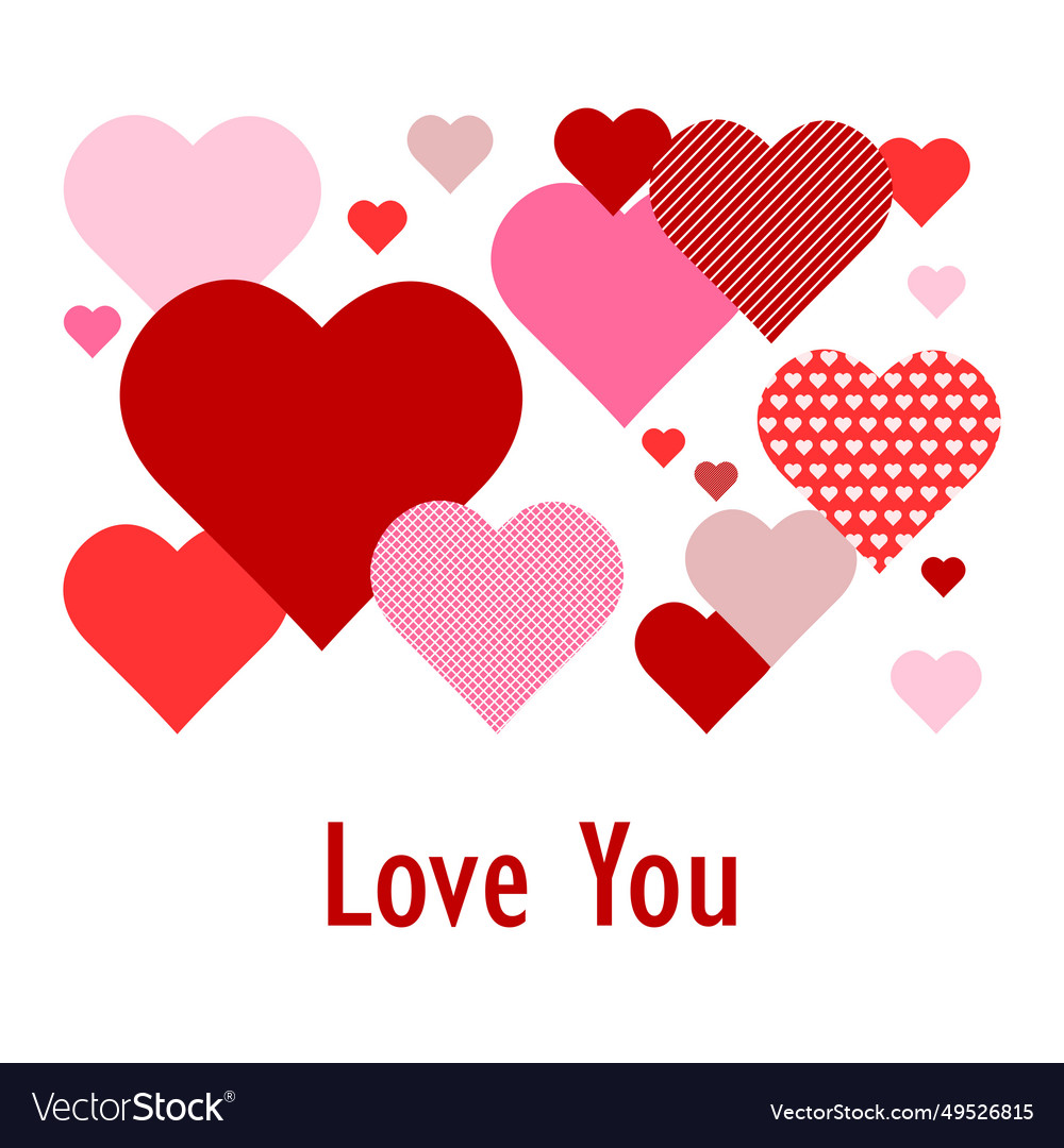 Congratulations banner for valentines day i love Vector Image