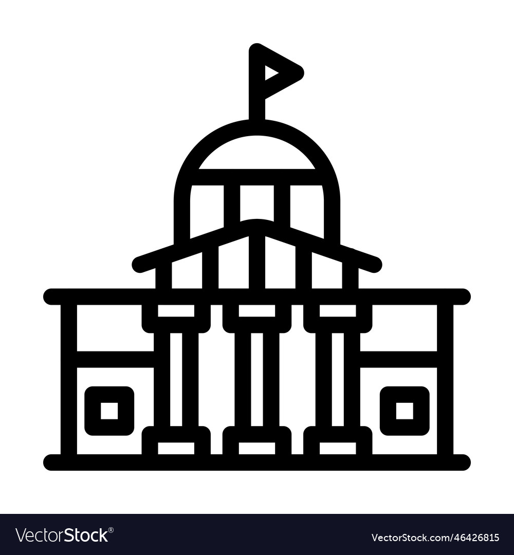 Congress thick line icon for personal Royalty Free Vector