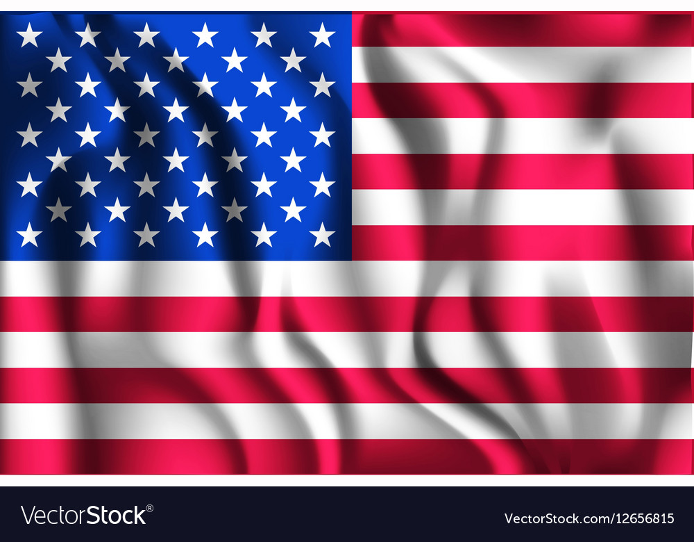 Flag of united states america ratio 2 to 3 Vector Image