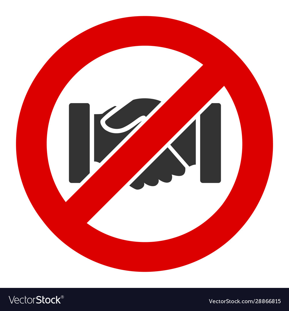 printable sign no hand shake