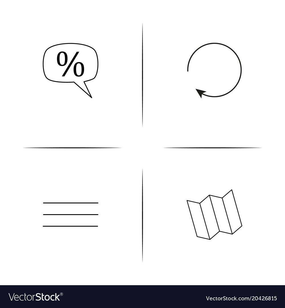 Interface simple linear icon setsimple outline
