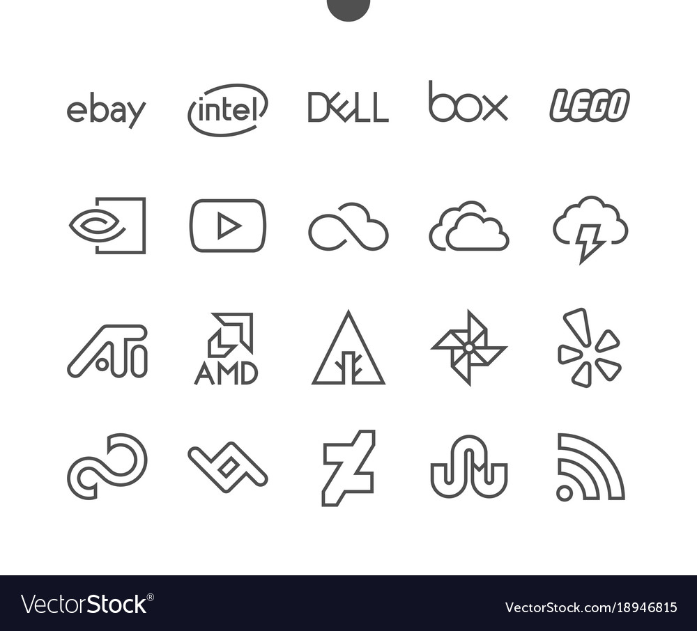 Logos ui pixel perfect well-crafted thin