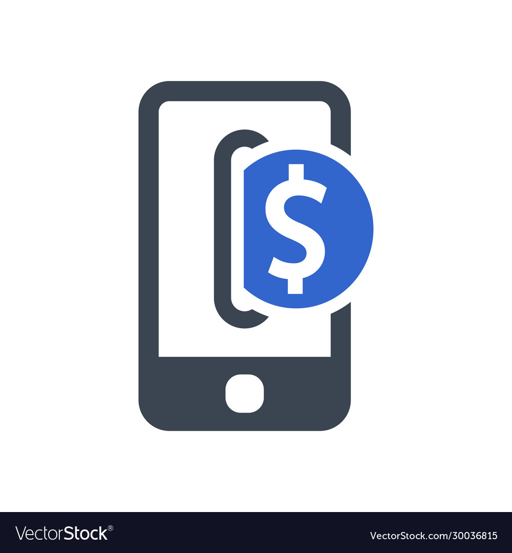 Mobile banking icon Royalty Free Vector Image - VectorStock