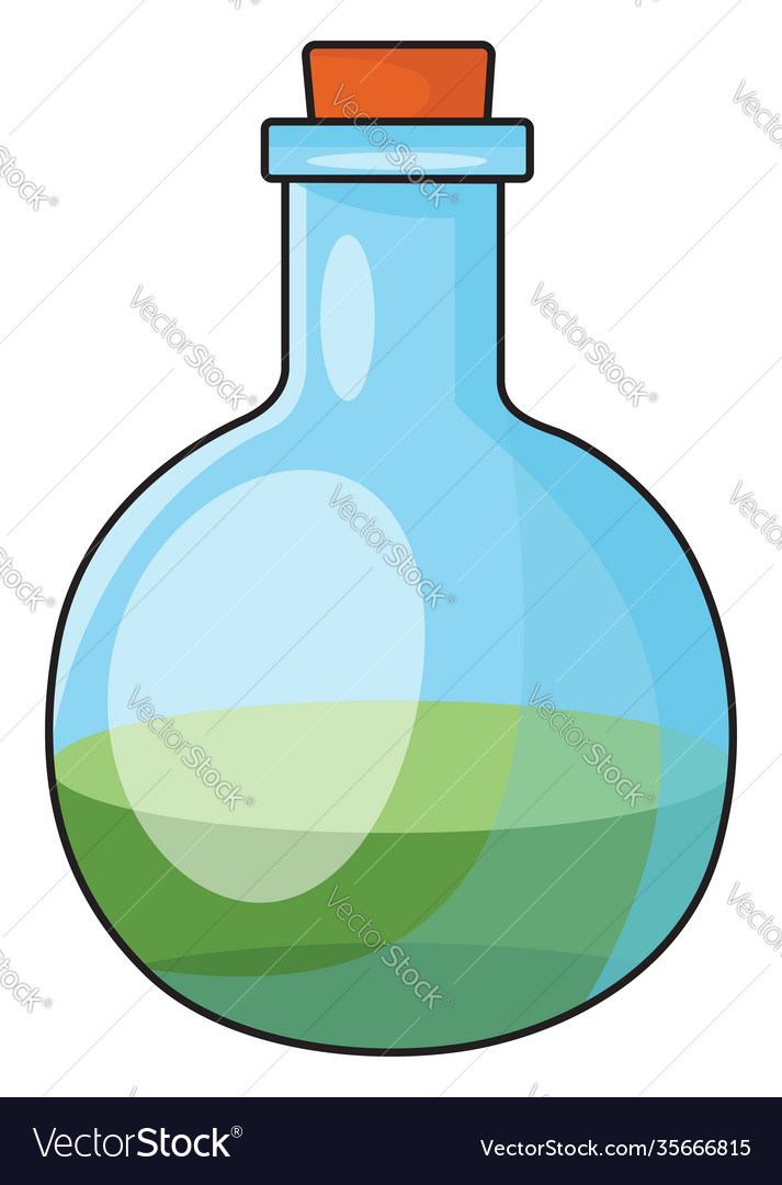 Potion bottle on a white background Royalty Free Vector