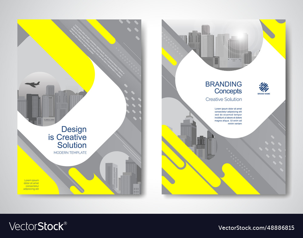 Template design for brochure annualreport